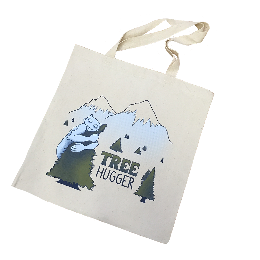 Tree Hugger Tote Bag Laughing Cafe
